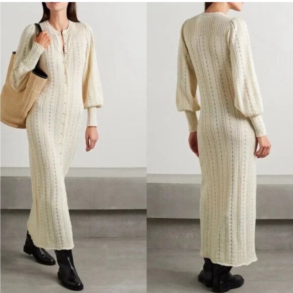 ISO Doen Rosie Pointelle Knit Dress in Dogwood